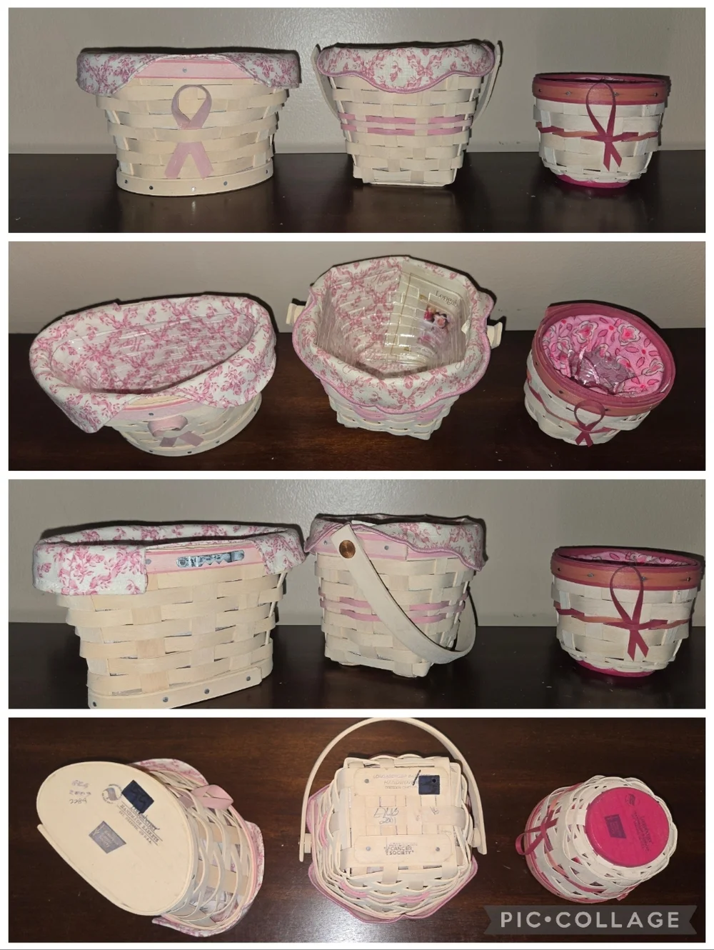 Longaberger Handmade Baskets Horizon Of Hope Bundle Of 27